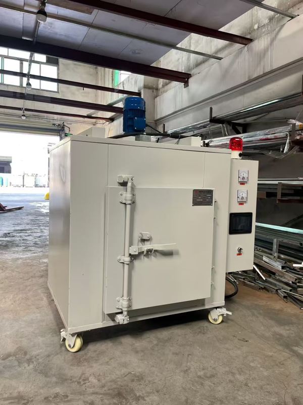 Industrial Batch Curing Oven with Walk-In Trolley System for Powder Coating & Paint Drying Applications